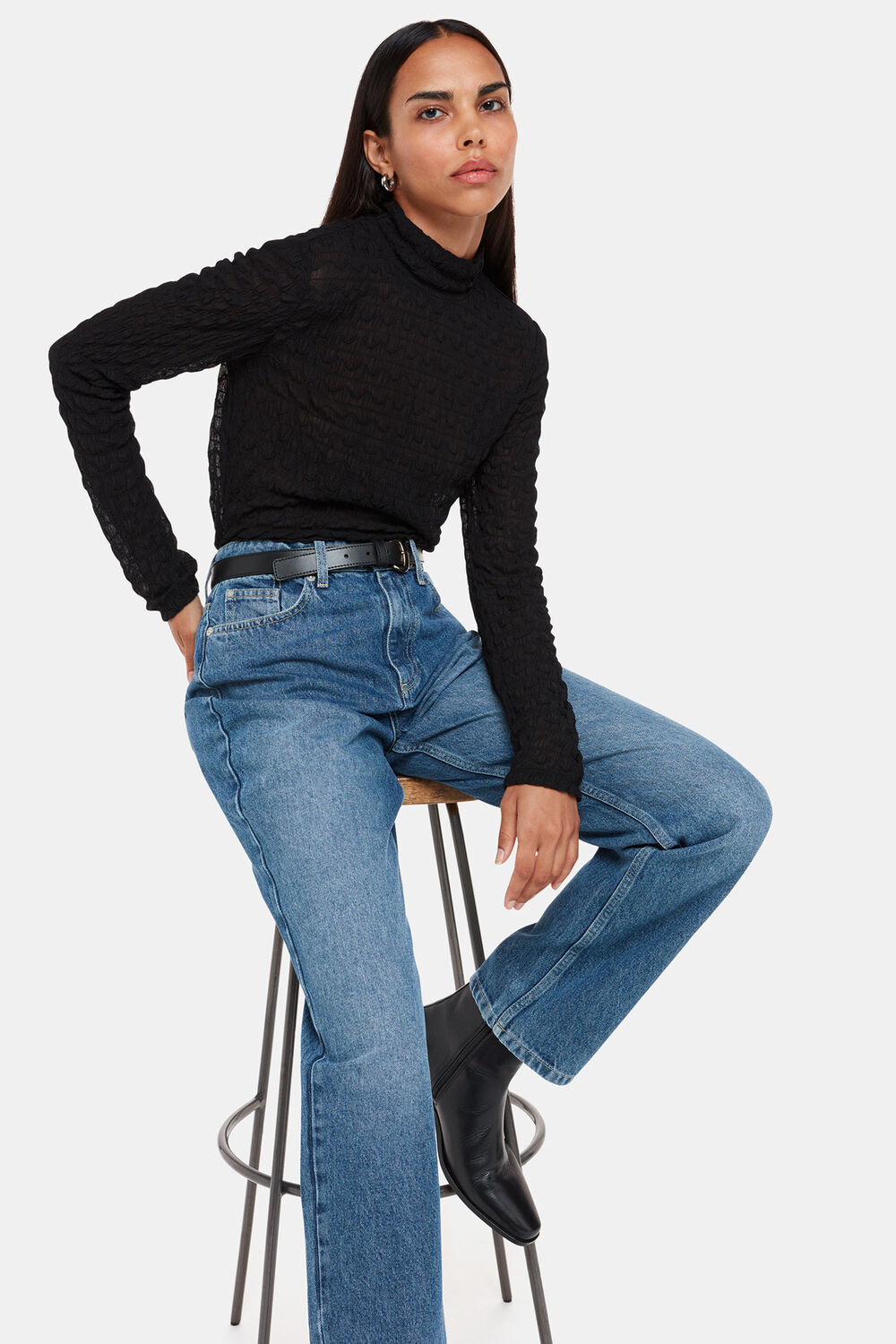 Denim Straight Leg Full Length Jean